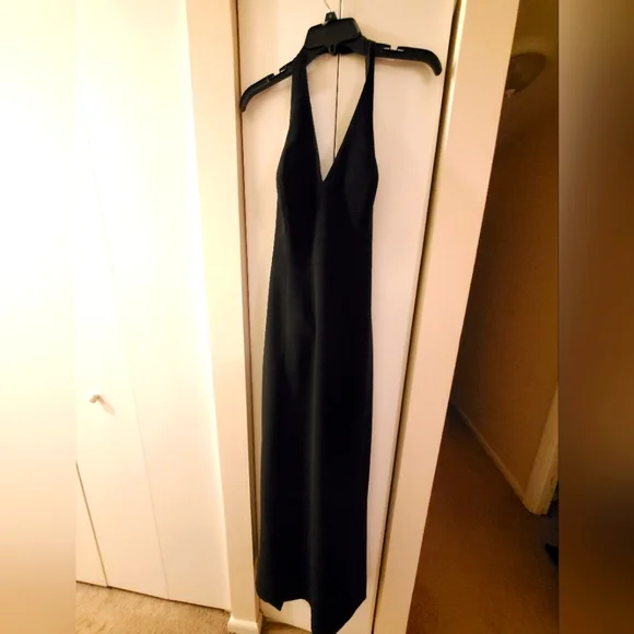 slim fit dress slacks CALVIN KLEIN Size 2 Black Polyester Long Evening Gown